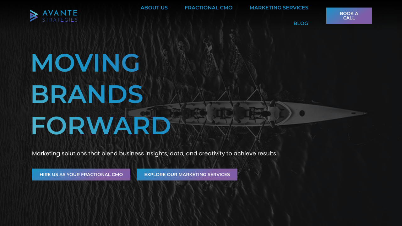 Avante Strategies homepage