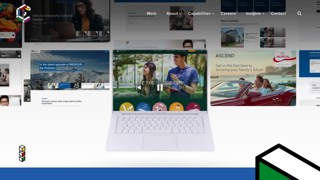 Construct Digital homepage