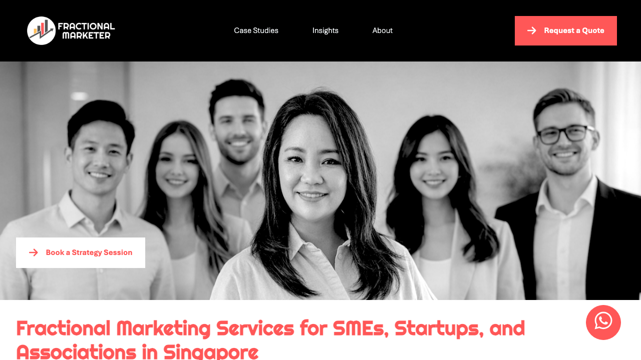 Fractional Marketer homepage