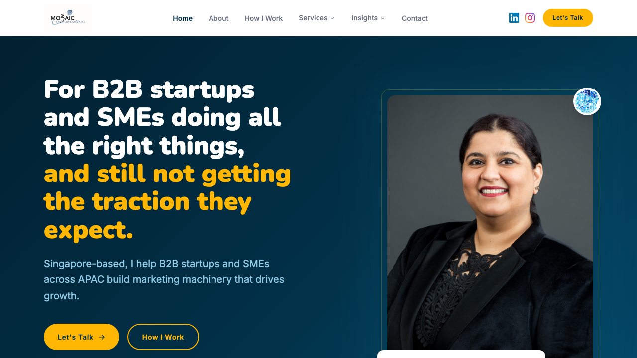 Mozaic Communications homepage