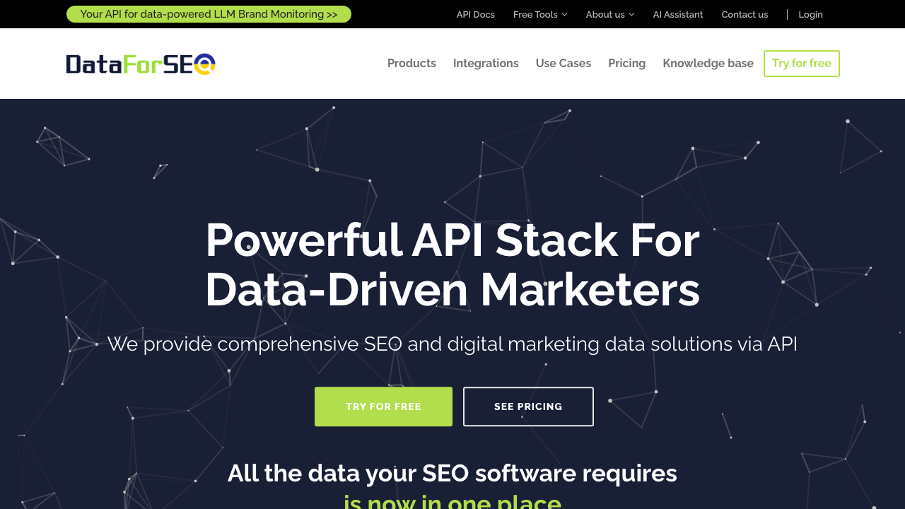 DataForSEO MCP homepage